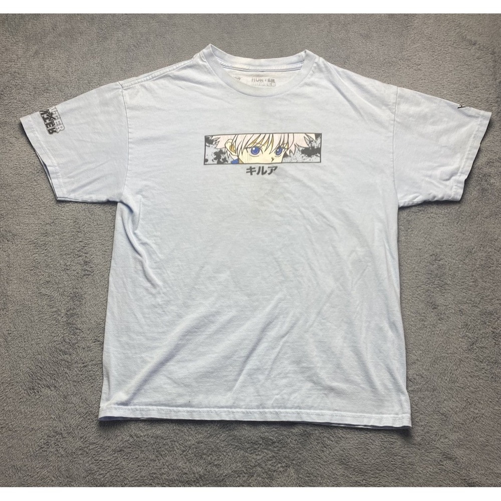 Hypland Hunter x Hunter Killua Anime Graphic T-Shirt Light Blue Tee Size Medium